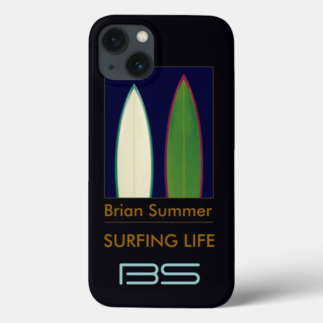 Surfboards personalizadas com o tema do surf (Verso)