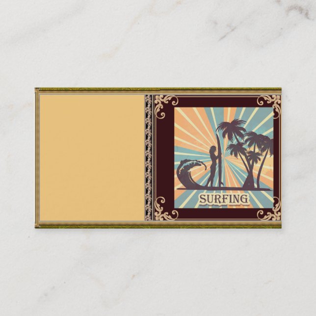 Surfer Girl Cartão de visita (Frente)