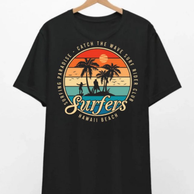 Surfers Hawaii Beach T-shirt (Criador carregado)
