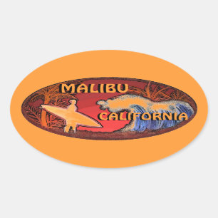 Surfista laranja da Califórnia lança adesivos de a