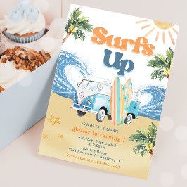 Surfs Up Beach primeiro aniversario Convite de fes