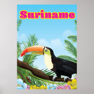 Suriname sul - poster de viagens americano do