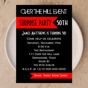 Surpreenda o 50º Convite de aniversário