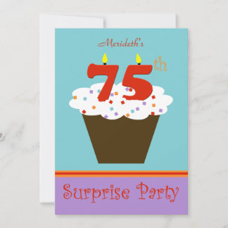 Surpreenda o 75º Convite de aniversário