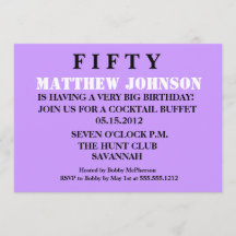 Surpresa 50º Convite de Aniversário