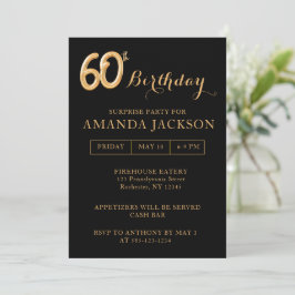 Surpresa 60º Convite de aniversário