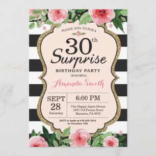 Surpresa aniversário de 30 anos de Convite Mulhere