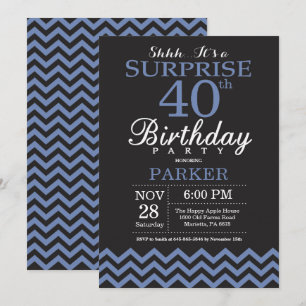 Surpresa aniversário de 40 anos de Convite Preto e