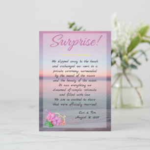 SURPRESA! Anúncio de Casamento na Praia ao Pôr do 
