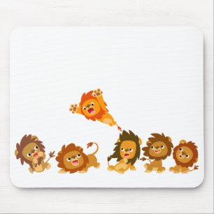 Surpresa! Cartoon Bonito Lions Mousepad