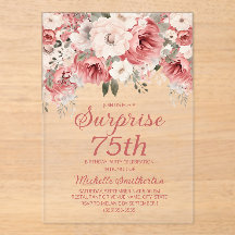 Surpresa Floral Aquarela Rosa Desbotada Vermelho C