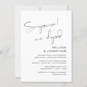 Surpresa, nós fugimos, convite do Partido de Elope