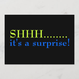 Surpresa Oitenta Convite de aniversário Shhh