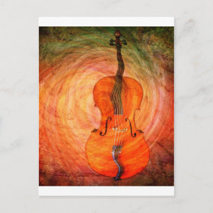 Surreal Cello com Notas Musicais