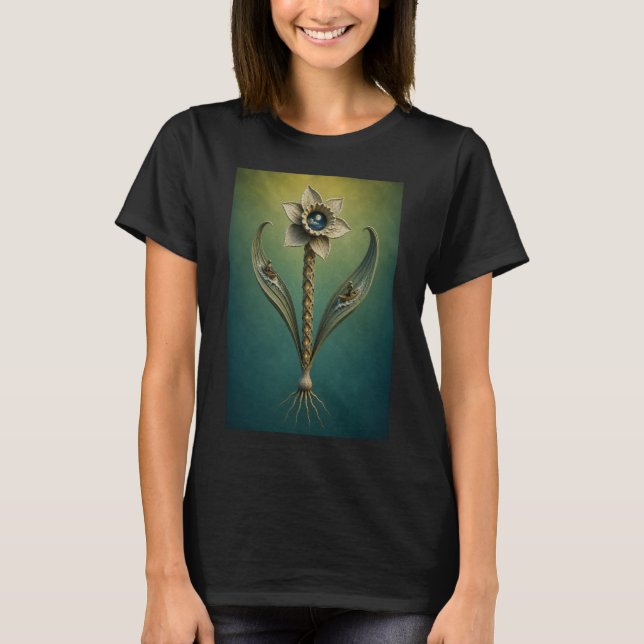 Surreal Daffodil Moonlight Fantasy T-Shirt (Frente)