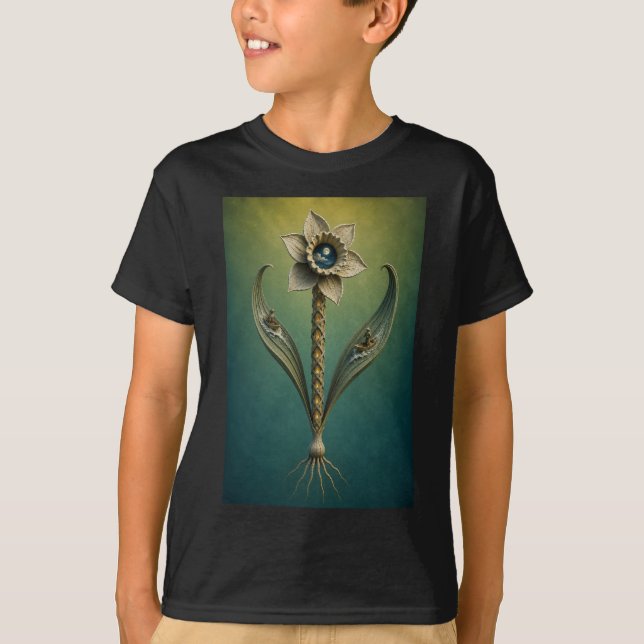 Surreal Daffodil Moonlight Fantasy T-Shirt (Frente)