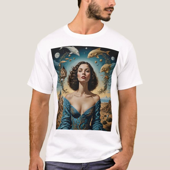Surreal Fantasy Art Elegante T-Shirt (Frente)