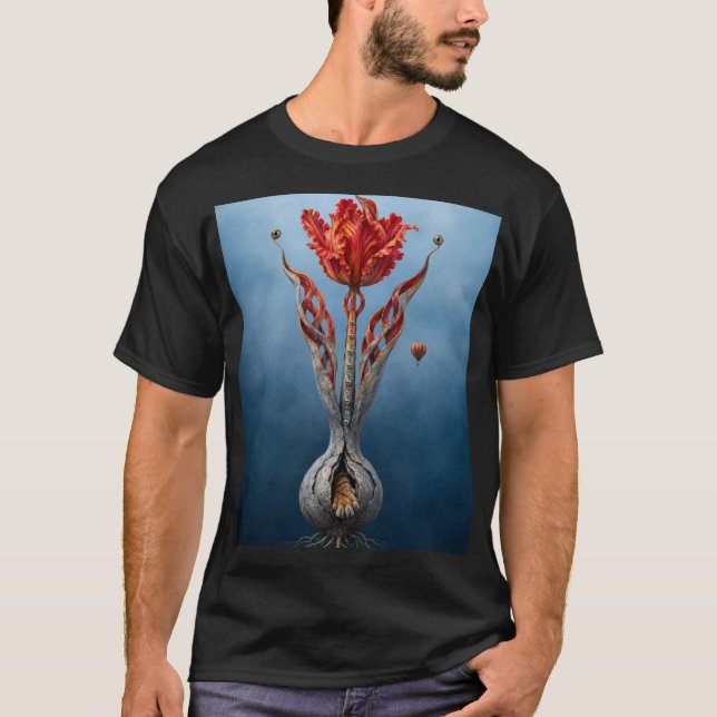 Surreal Tulip Fantasy Art T-Shirt (Frente)
