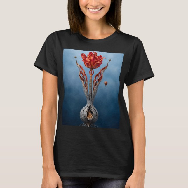 Surreal Tulip Fantasy Art T-Shirt (Frente)
