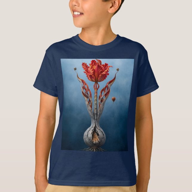 Surreal Tulip Fantasy Art T-Shirt (Frente)
