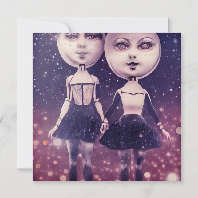 Surreal Vintage Moon Face Dols (Frente)