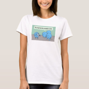 Surrealismo Círculo mulheres camiseta branca