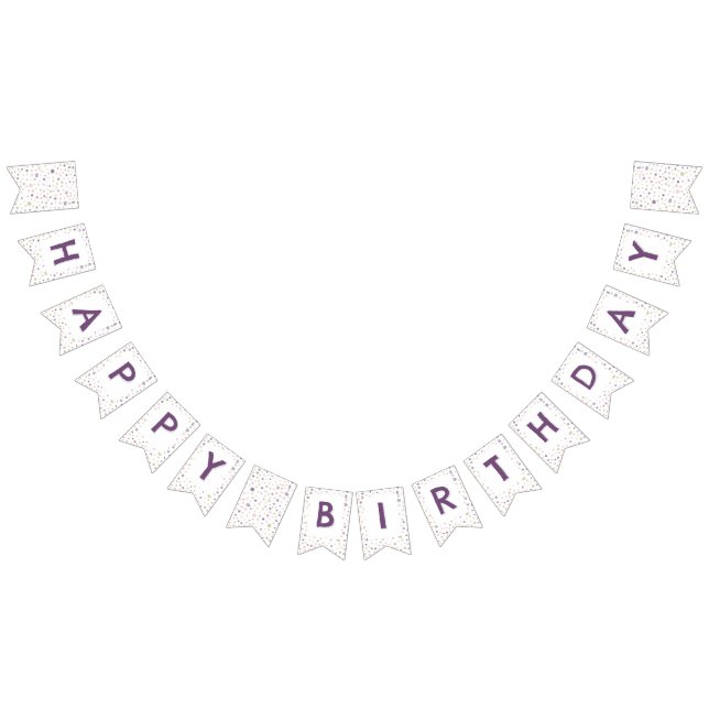 Susan Confetti Watercolor Pontos Bandeira (Todos)