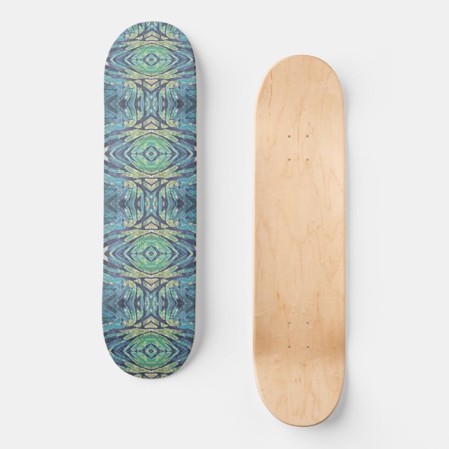 Susea Blu Studios Peacock Skateboard Deck (Frente)