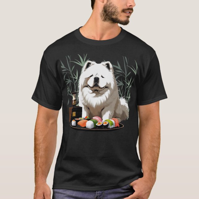 SUSHI ANYONE  Cream Chow T-Shirt (Frente)