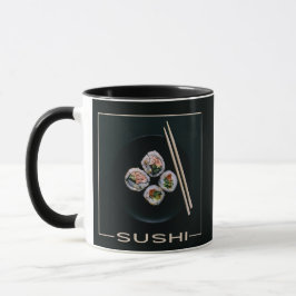 Sushi canecas de monograma personalizadas