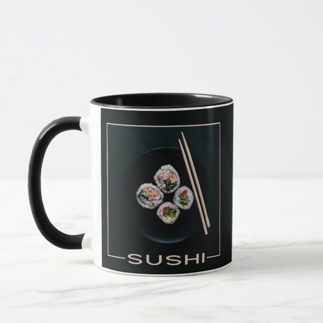 Sushi canecas de monograma personalizadas (Esquerda)