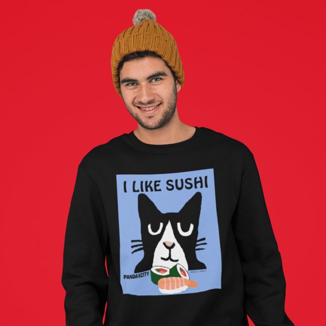 SUSHI CAT, TUXEDO Panda Gatinho T-Shirts (Criador carregado)