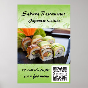 Sushi do modelo do poster