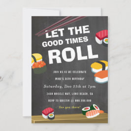 Sushi Roll Birthday Convite à celebração