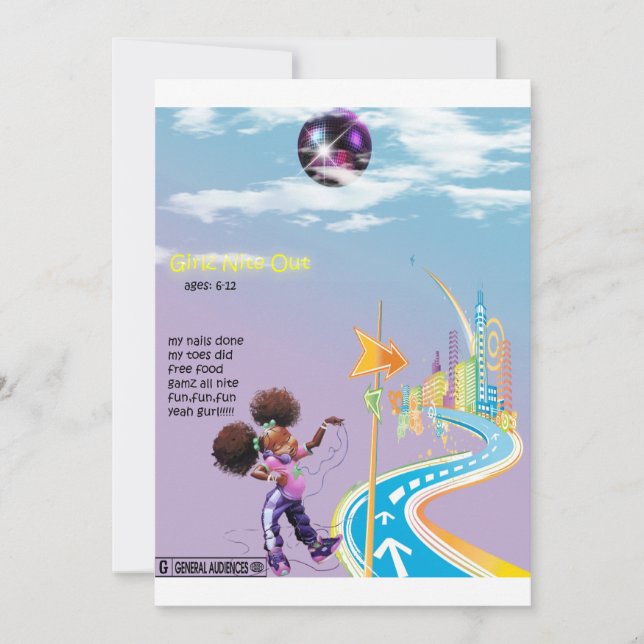 Suspender para garotas Convidar Cartão (Frente)