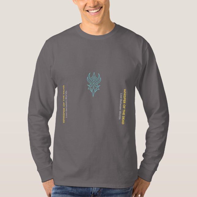 "Sussurro dos Mortos" Camiseta Preta de Manga Long (Frente)