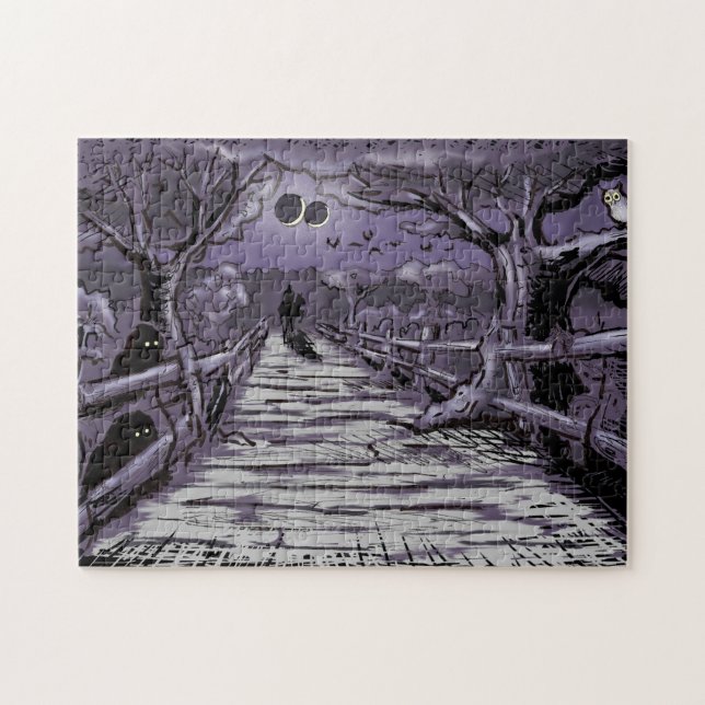 Sustos que esperam o quebra-cabeça de serra de (Horizontal)