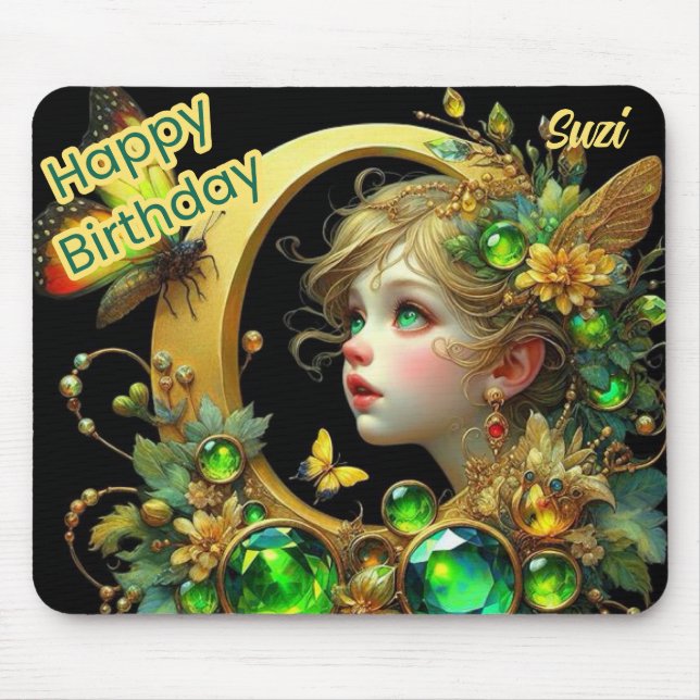 SUZI ~ Fada Olhada Verde ~ Mousepad (Frente)