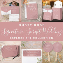 Simple Dusty Rose Calligraphy Script Wedding Suite