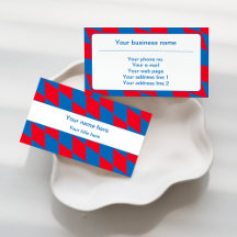 Blue and Red Bavaria Blue Business Card Collection