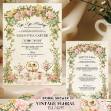 Vintage Floral Tea Party Bridal Shower 