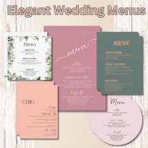 Elegant Wedding Menus