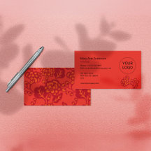 Red and Orange Vibrant and Bold Floral Pattern