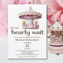 We Can Bearly Wait Twin Girls Baby Shower