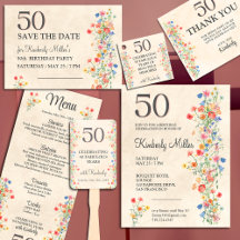 Elegant Wildflower 50th Birthday Celebration