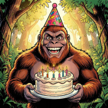 Bigfoot Themed Birthday Cards