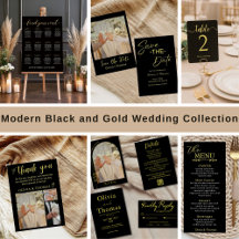 Modern Black and Gold Wedding Collection