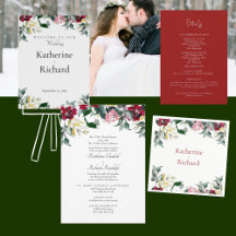 Red Floral Winter Wedding Collection