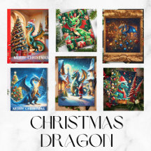 Dragons Celebrating Christmas