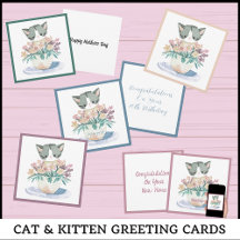 Cat And Kitten Greeting Cards